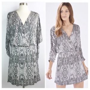 Parker Snakeskin print Catalina faux wrap dress sm